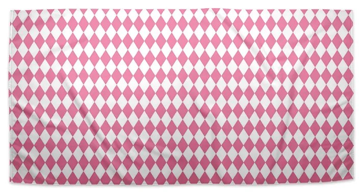 Sablio Uterák Ružovo-biele kosoštvorce - 30x50 cm