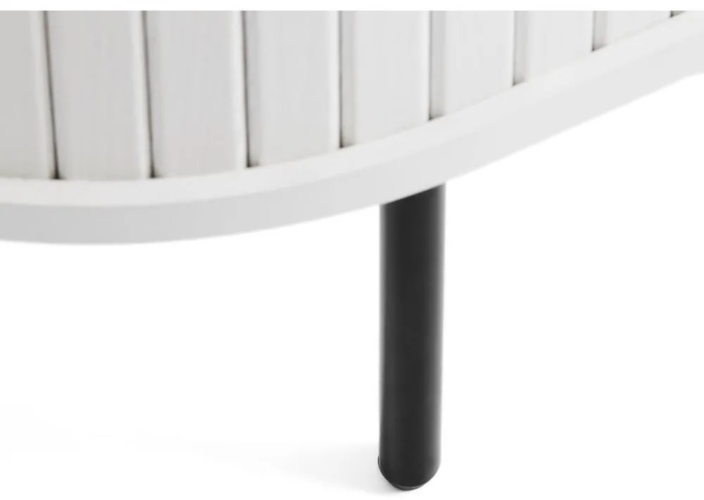 Biela komoda s posuvnými dverami 120x76x45 cm Nola – Unique Furniture