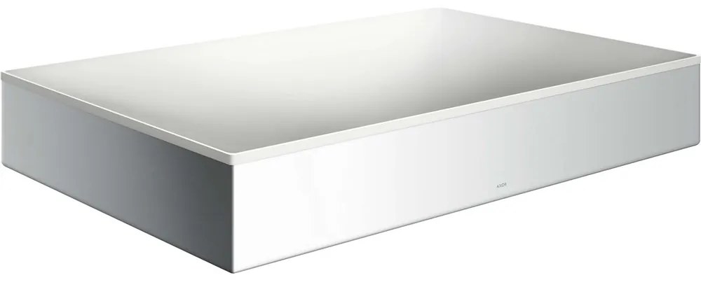 AXOR Suite Basins &amp; Bathtub obdĺžniková umývadlová misa bez otvoru, bez prepadu, 600 x 400 mm, matná biela, rám chróm, 42004000