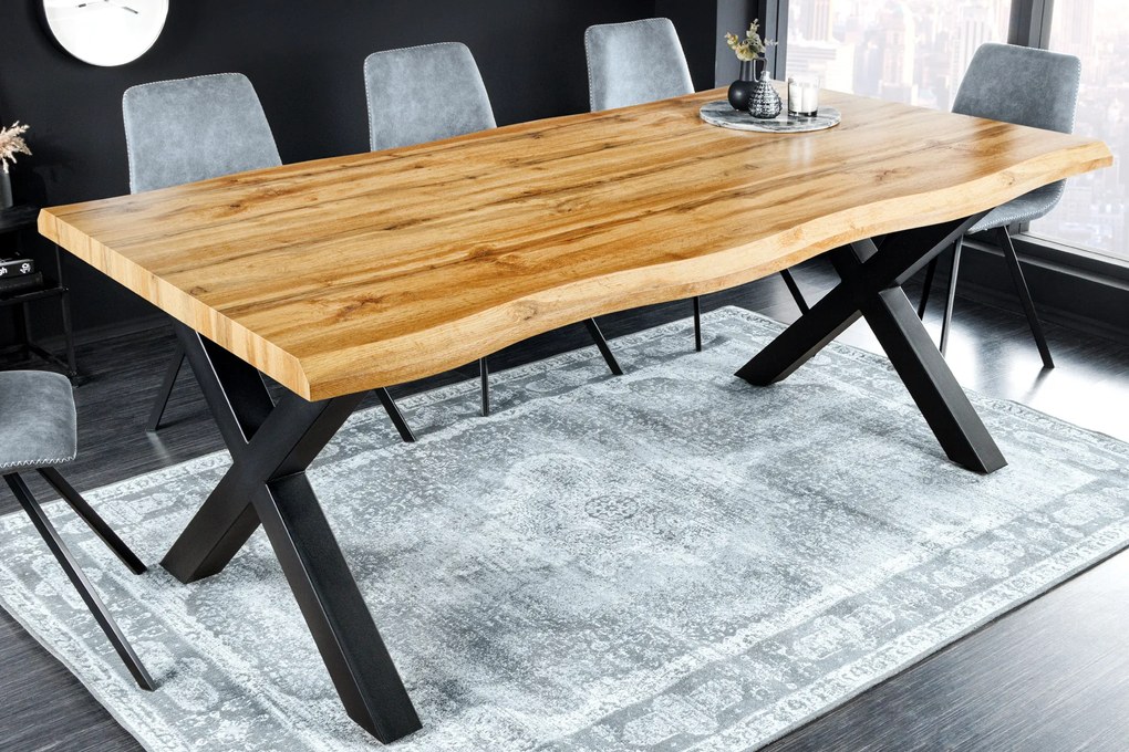 Jedálenský stôl Divoký 200cm vzhľad divoký dub 50mm