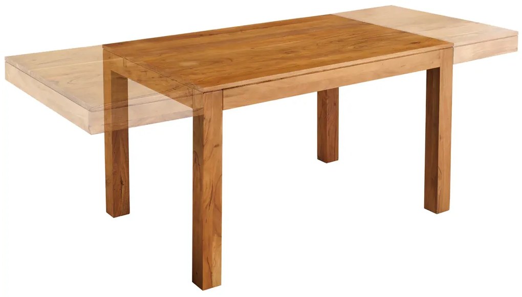 Rozkladací jedálenský stôl 120‑200 cm akáciové medové prírodné drevo