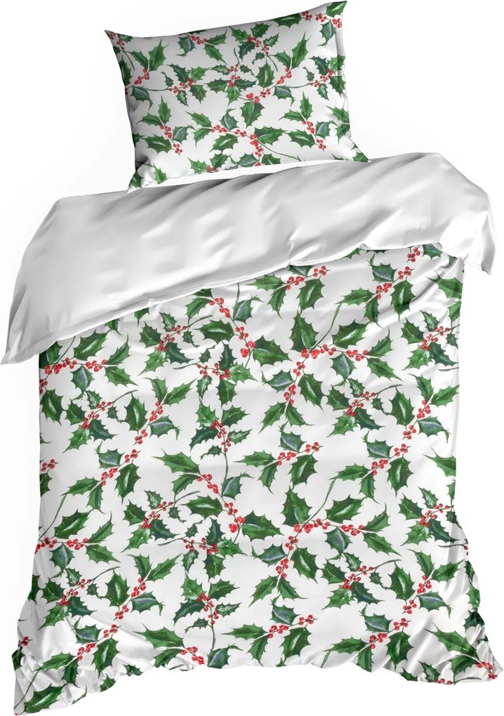 VIANOČNÉ OBLIEČKY Z MIKROVLÁKNA TORI 160X200 CM, 2 KS 70X80 CM VZOROVANÉ