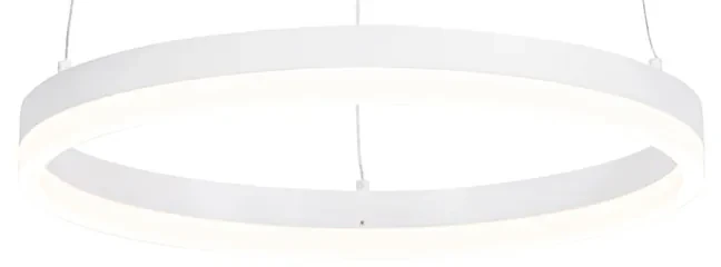 Dizajnové závesné svietidlo biele 40 cm vrátane LED 3-stupňovo stmievateľné - Anello