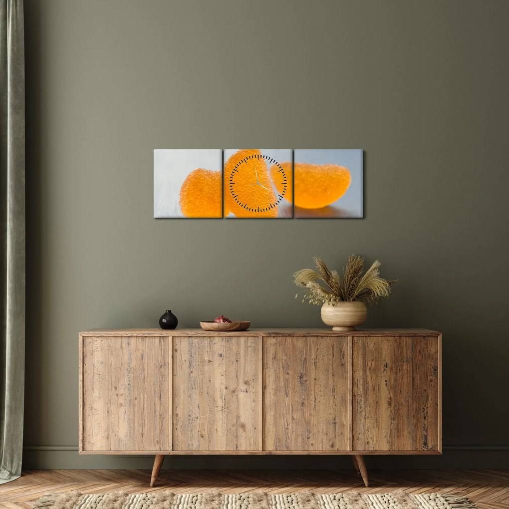 Obraz mandarínok (s hodinami) (90x30 cm)