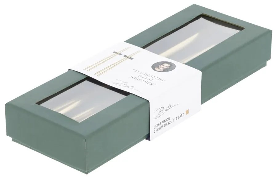 Jedálenské paličky v zlatej farbe so stojanom Bitz Brass