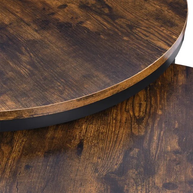 Sada 2 konferenčných stolíkov GALEN 70 cm Rustic