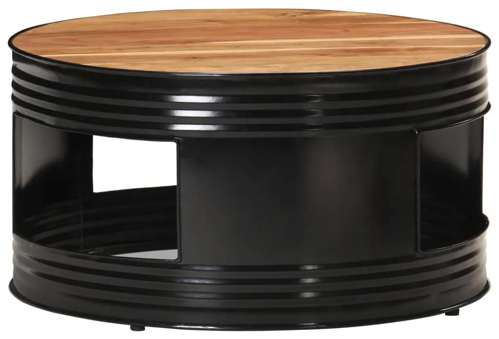 Konferenčný stolík, čierny 68x68x36 cm, akáciový masív 321933