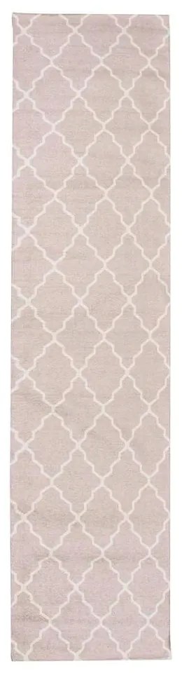 Ružový behúň Floorita Lattice Sand, 60 × 150 cm
