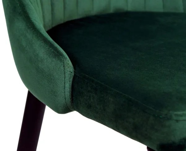 Jedálenská stolička LORIENT zamatová, tmavozelená