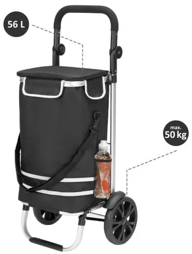 InternetovaZahrada Nákupný vozík 56 L - čierny