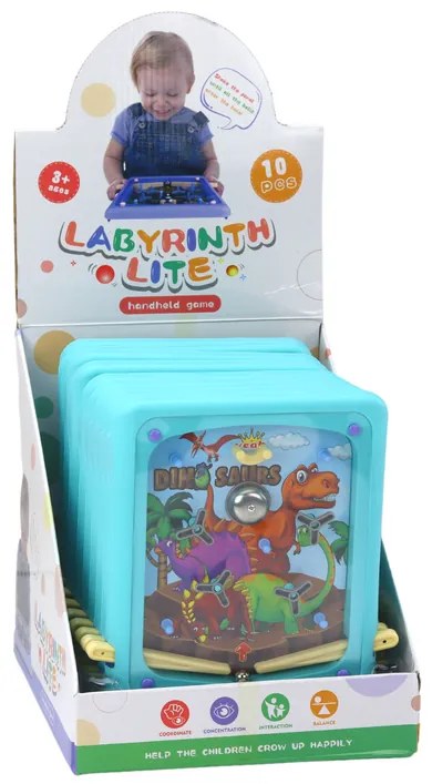 LEAN TOYS Arkádová hra Pinball – Dinosaurus modrá