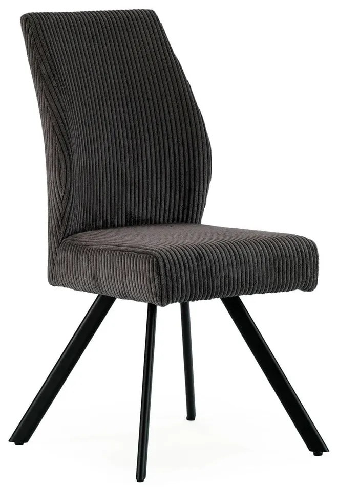 Tmavosivé menčestrové jedálenské stoličky v súprave 2 ks Anibal – Marckeric