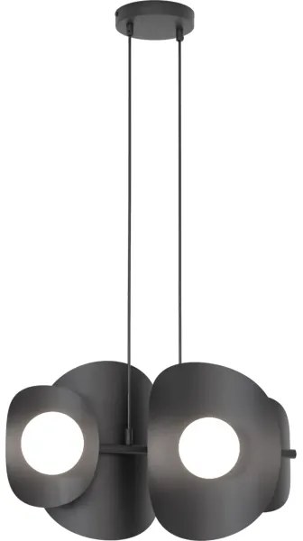 Luster na lanku ELEMENTI 4xG9/8W/230V čierny