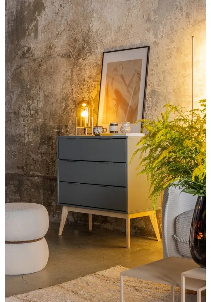 Komoda sivozelená 165x80x40 cm Pisco – Marckeric