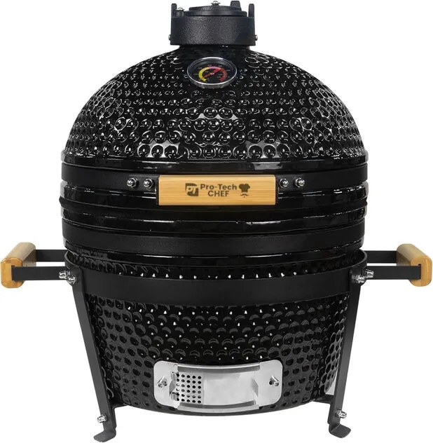 Keramický gril Kamado Egg 16T", priemer 33,5 cm, čierny