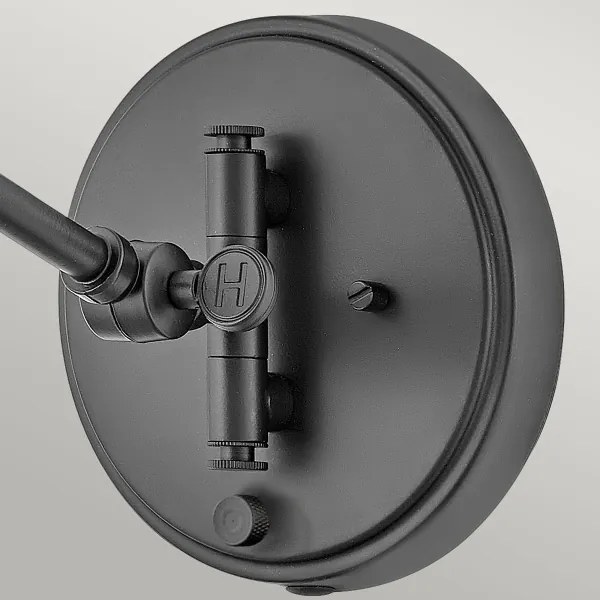 Hinkley HK-ARTI-1W-BK-NR-Bodové nástenné svietidlo ARTI 1xE27/60W/230V čierna/hnedá