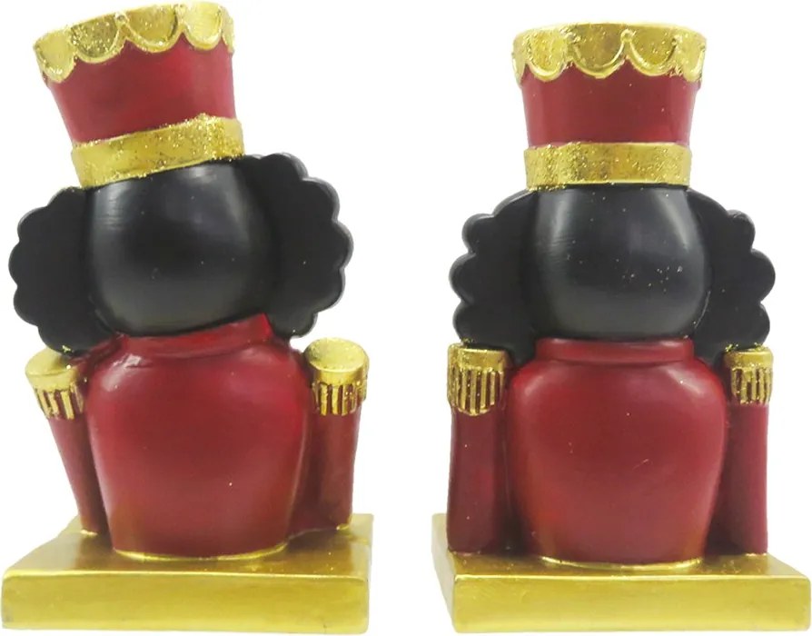 Háčik na vianočnú pančuchu Luskáčik v červenom - 7*6*12 cm