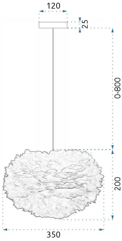 Toolight Feather, závesné svietidlo 3xE27, APP334-3CP, šedá, OSW-00428