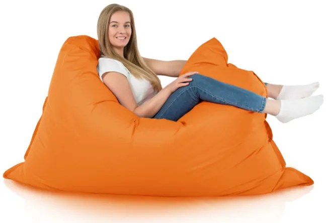 Vankúš na sedenie oranžový nylon