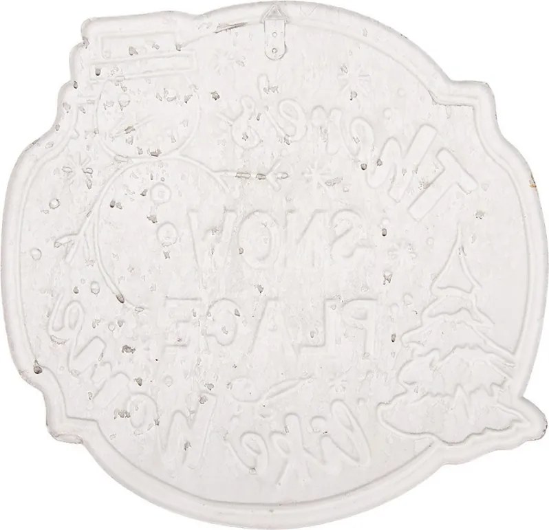 Závesná kovová ceduľa Snow Place - 40*1*39 cm
