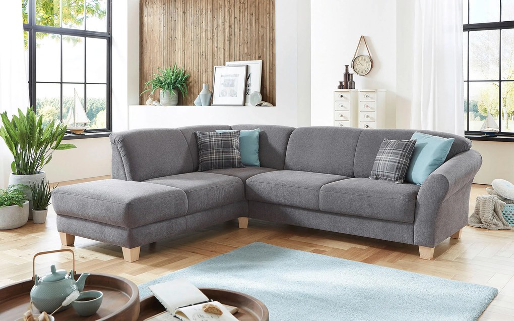 XXXLutz ROHOVÁ SEDAČKA, textil, sivá Sit & More - Sedačky - 000144005330