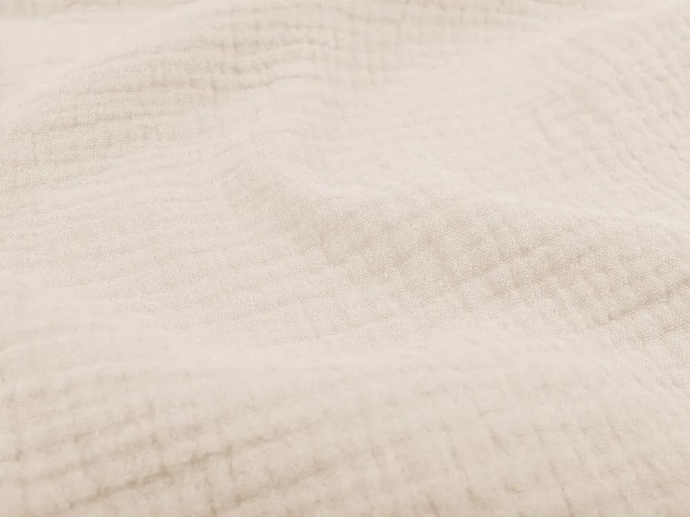Biante Detské mušelínové posteľné obliečky do postieľky Nature MSN-015 Krémové Do postieľky 100x135 a 40x60 cm