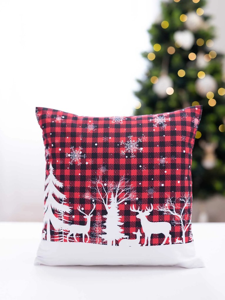Tiptrade Vianočná obliečka na vankúšik 40 × 40 cm – Scandi Scot