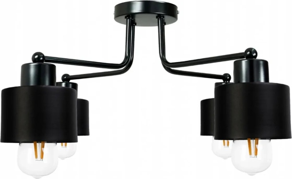 Závesná lampa DRON 4xE27 BLACK CUP