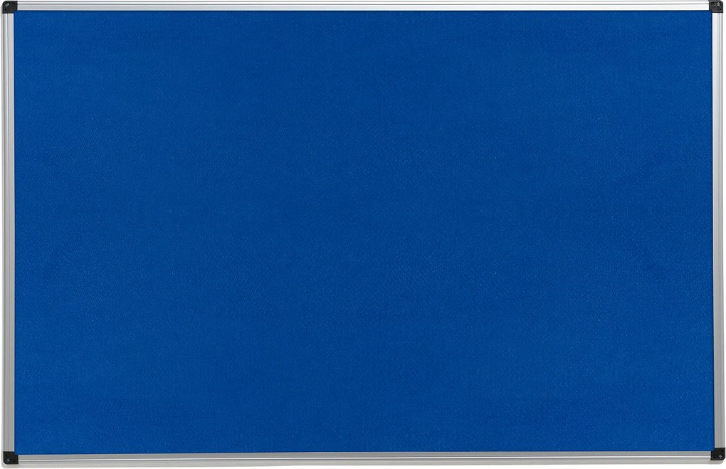Nástenka s hliníkovým rámom Maria, 1200x900 mm, modrá