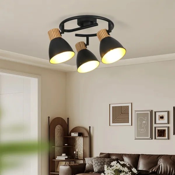 Brilagi - Bodové svietidlo ODENSE 3xE14/10W/230V kaučukovník/čierna