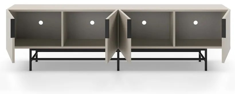 Krémový TV stolík 200x54,5 cm Eldia – Marckeric