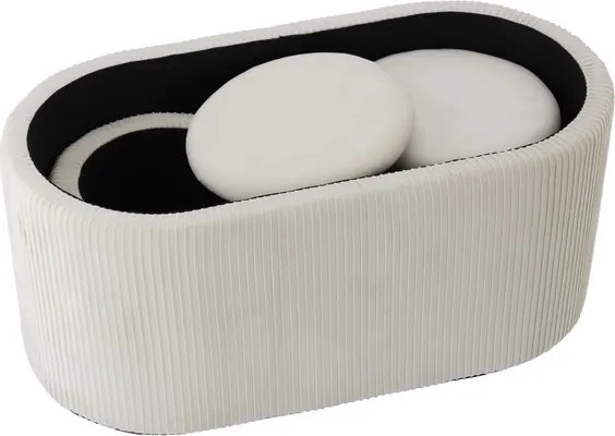 Set troch taburetiek ARVION biele PHO5970 (3 ks)