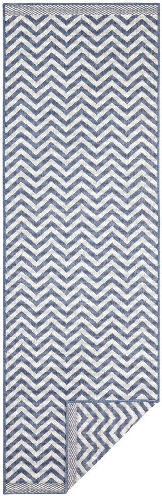 NORTHRUGS - Hanse Home koberce Kusový koberec Twin Supreme 103435 Palma blue creme – na von aj na doma - 80x150 cm