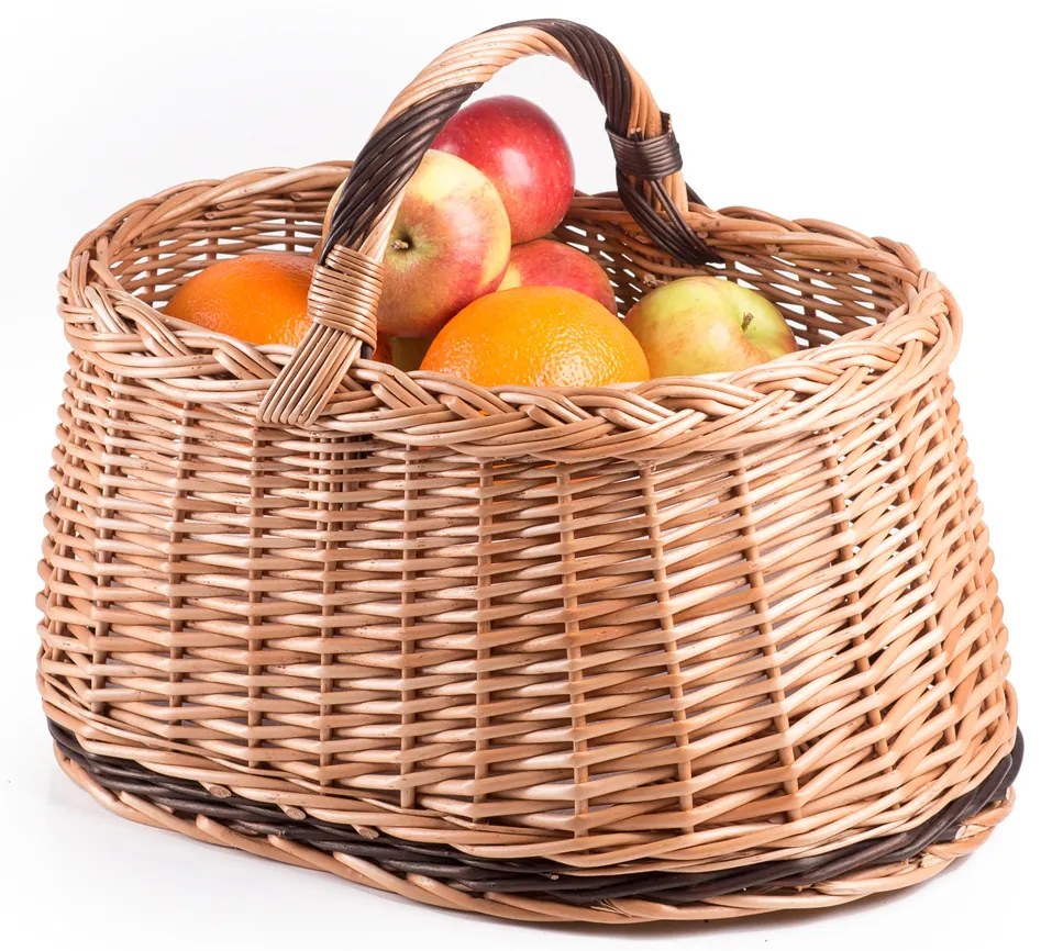 Nákupný kôš prútený Knabino I.š. 41 x hl. 27 x v. 21/30(cm)