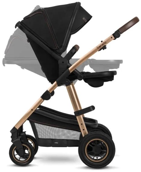 Lionelo - Kombinovaný kočík 3v1 AMBER Black Onyx