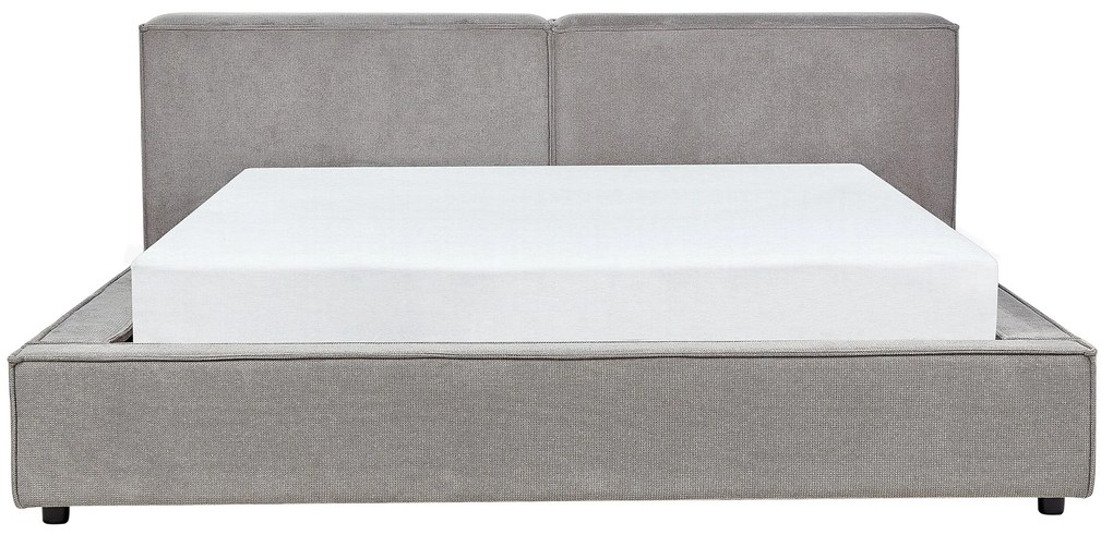 Čalúnená posteľ 180 x 200 cm sivá LINARDS Beliani