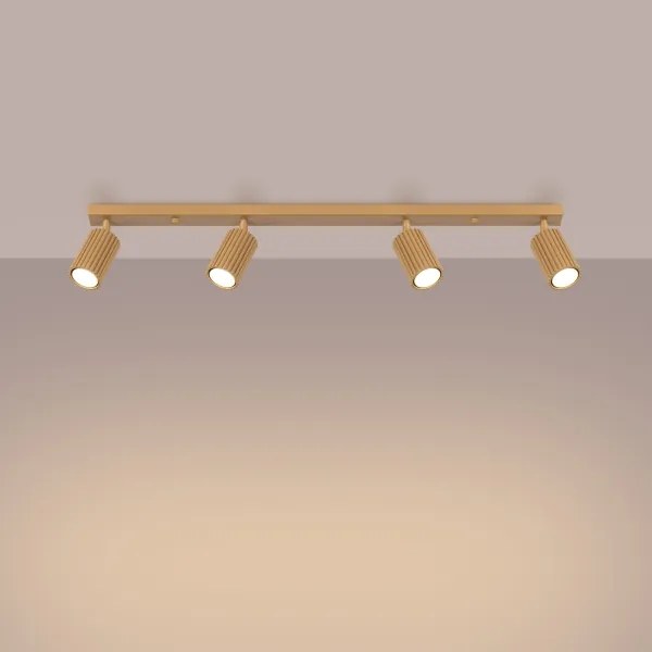 Sollux SL.1565 - Bodové svietidlo KARBON 4xGU10/10W/230V zlatá