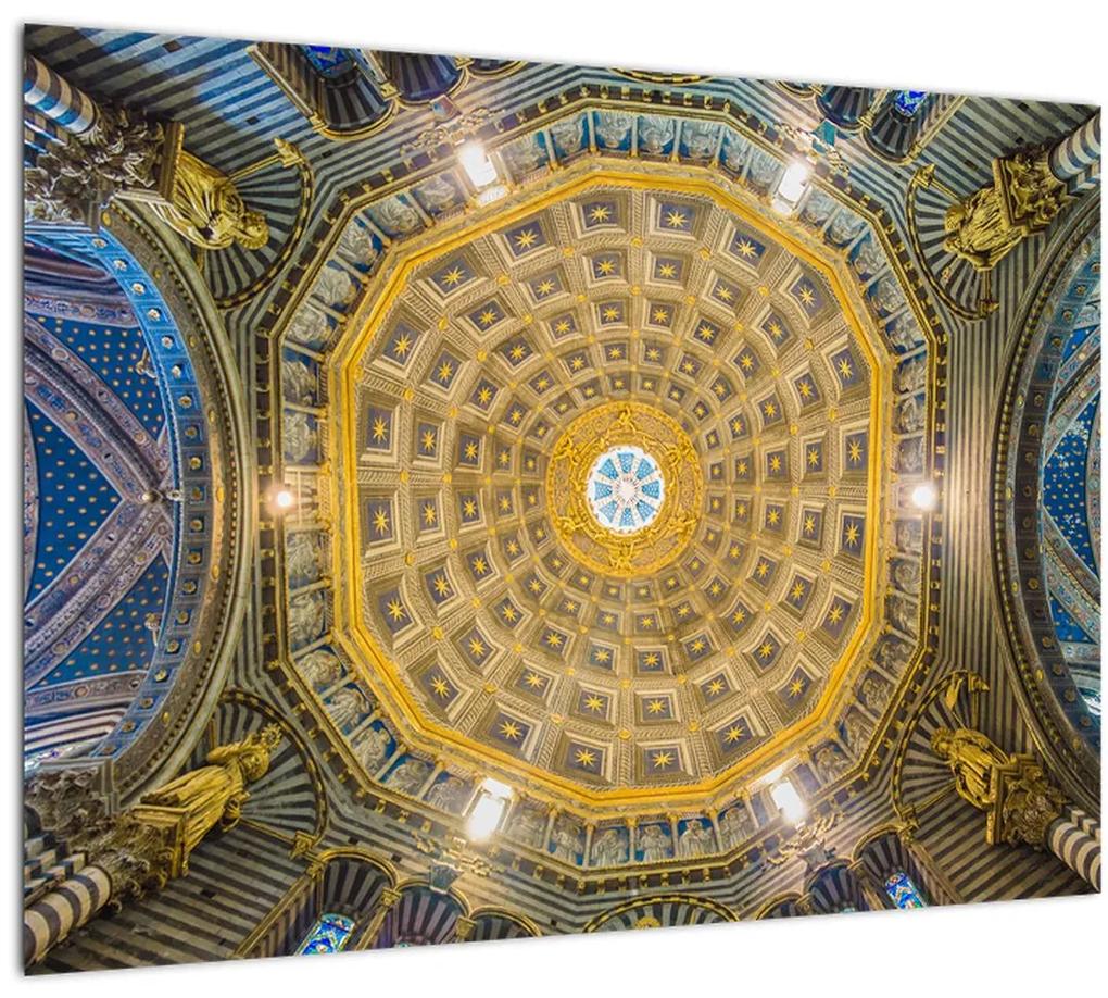 Sklenený obraz stropu Sienského kostola (70x50 cm)