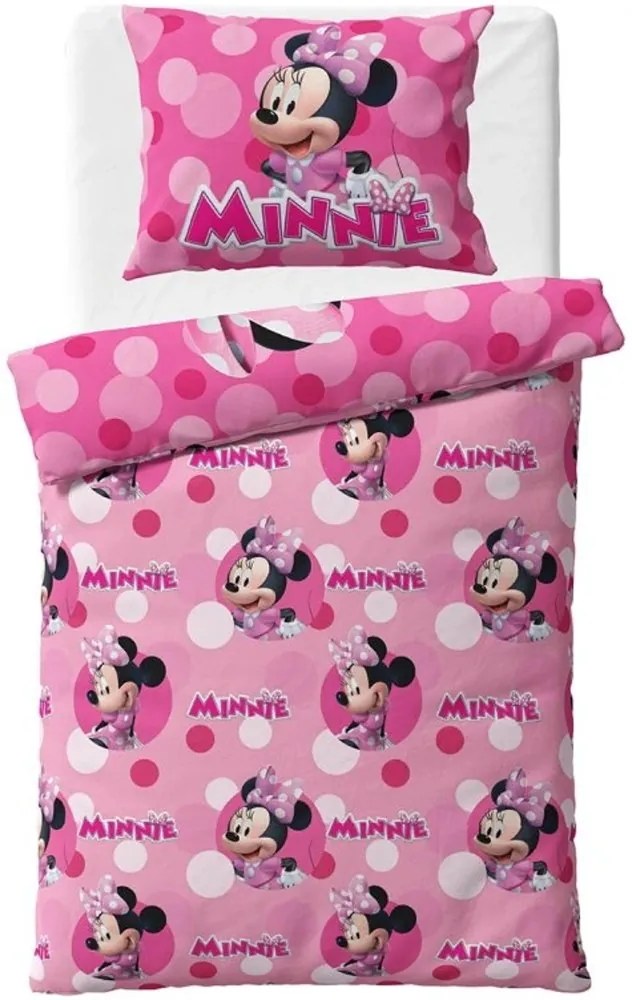 Bavlnené posteľné obliečky Minnie Mouse - motív Módna ikona - 100% bavlna - 70x90 cm + 140x200 cm