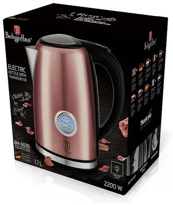 Berlinger Haus Rýchlovarná konvice termostatem I-Rose Edition, 1,7 l