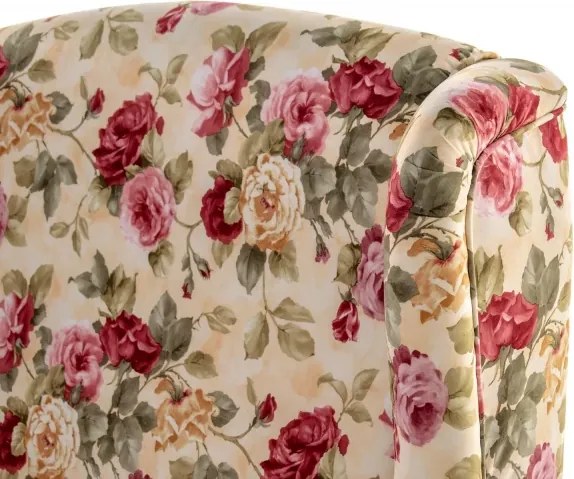 Kreslo AS XXL, vzor kvety / jelša (2108)