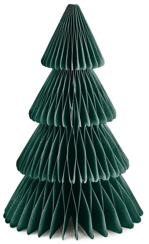 Skladací papierový stromček, stredne veľký, tmavozelený