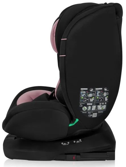 Lionelo - otočná autosedačka s bázou BASTIAAN i-Size 40-150 cm Pink Rose
