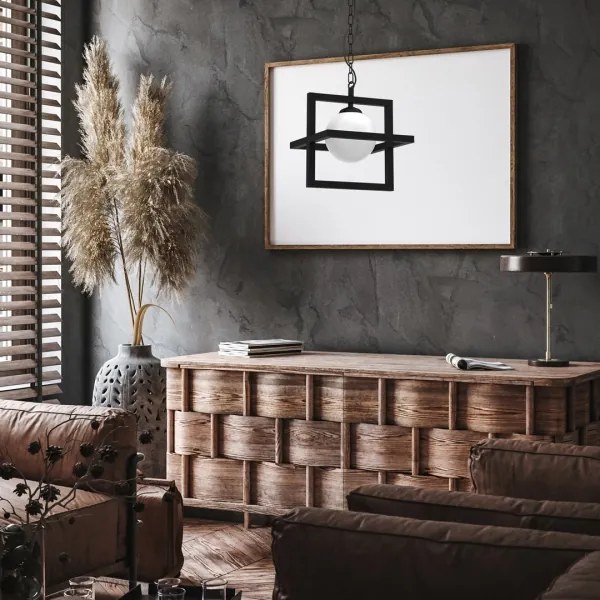 Luster na reťazi DIEGO 1xE14/40W/230V čierna