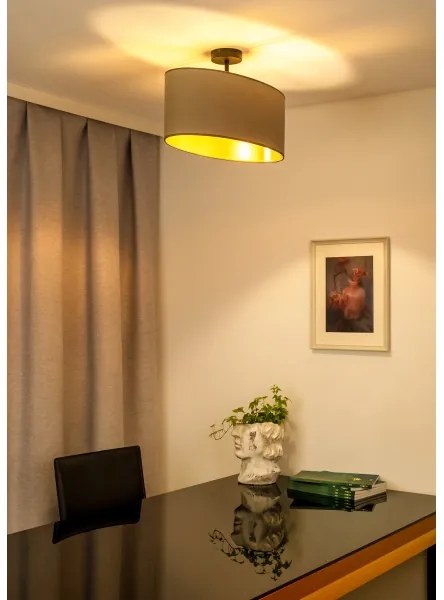 Duolla - Prisadený luster OVAL VEGAN 1xE27/15W/230V béžová