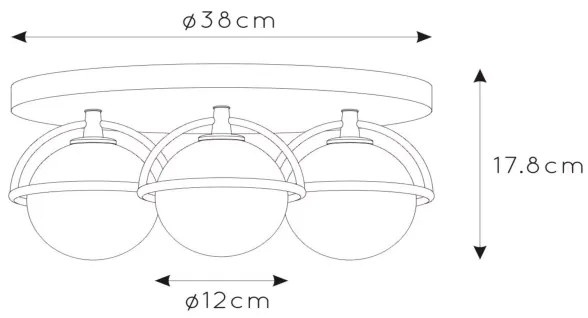 Lucide 30167/03/30 - Kúpeľňové stropné svietidlo ISOBEL 3xG9/33W/230V IP44