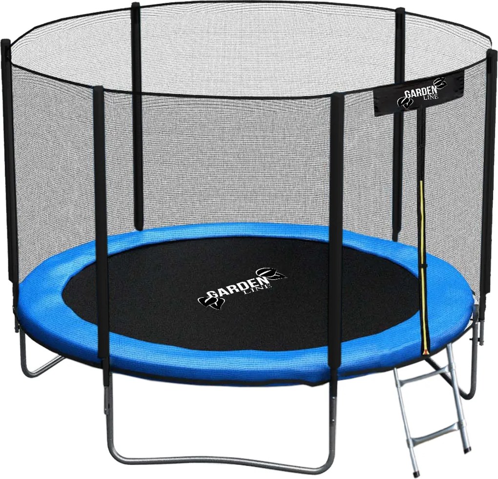 Garden Line 8FT 252 CM TRAMPOLÍNA S REBRÍKOM A BEZPEČNOSTNOU SIETOU *9863