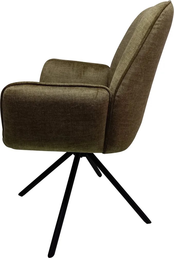 Jedálenská stolička Miracle, olivovo zelená látka