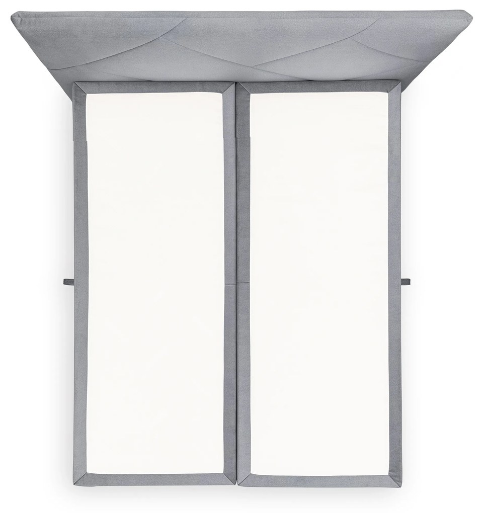 Posteľ Boxspring Wasil 180x200 s úložným priestorom - popolavý hydrofóbny zamat Element 24