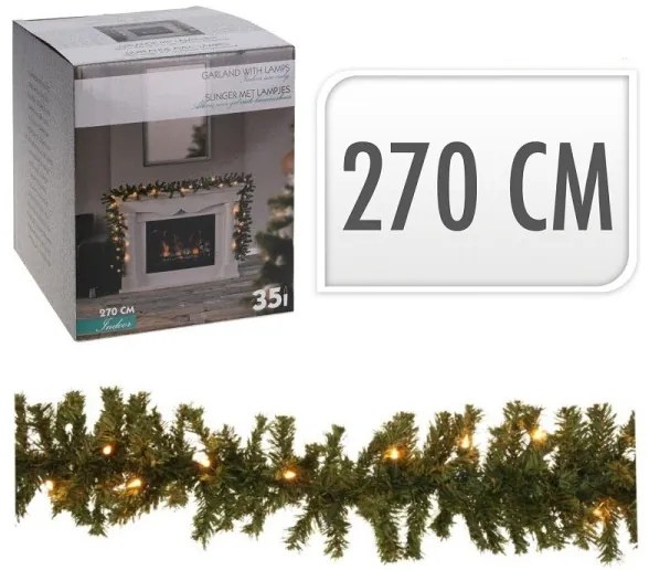 Vianočná girlanda s 35 LED svetlami 270 cm